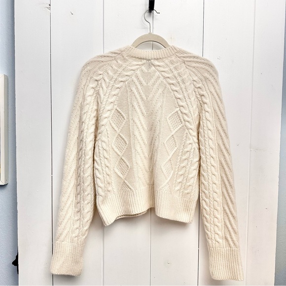 Rag Bone Pierce Cashmere Cable-Knit Sweater In Ivory Size Small